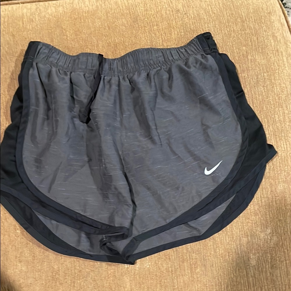 Nike Gray and Black Athletic Shorts Lightweight Design